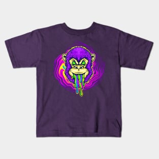 Rainbow Chimp Drool Kids T-Shirt